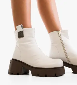 Botine dama Opah Albe imagine