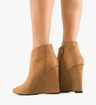 Botine dama Patton Camel imagine