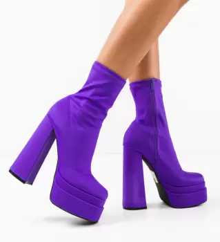 Botine dama Platona Mov imagine