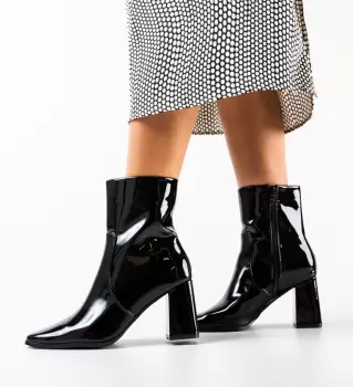 Botine dama Rafino Negre imagine