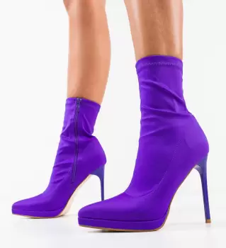 Botine dama Scarl Mov imagine