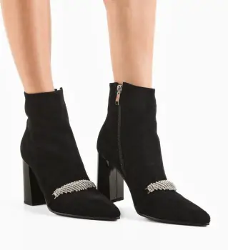 Botine dama Schoorel Negre 2 imagine