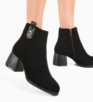 Botine dama Shae Negre imagine