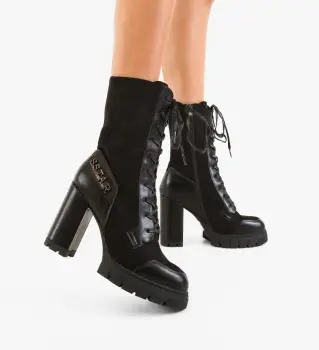 Botine dama Sstar Negre imagine