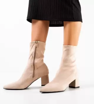 Botine dama Stasy Bej imagine