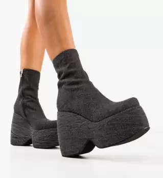 Botine dama Stelar Negre imagine