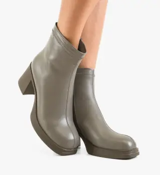 Botine dama Tafta Gri imagine