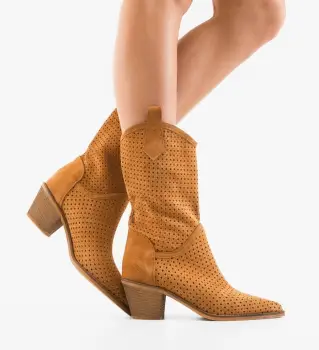 Botine dama Tersa Camel 2 imagine