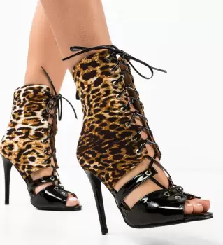 Botine dama Uchenna Animal Print imagine