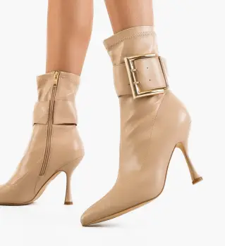 Botine dama Uju Bej imagine