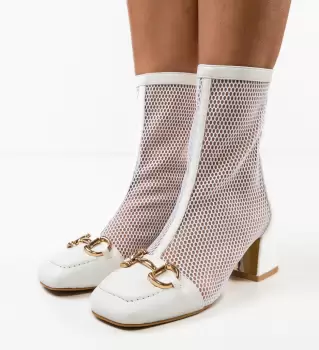 Botine dama Venczel Albe imagine