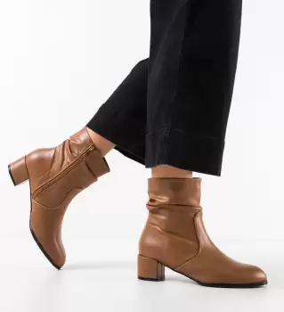 Botine dama Vigon Camel imagine
