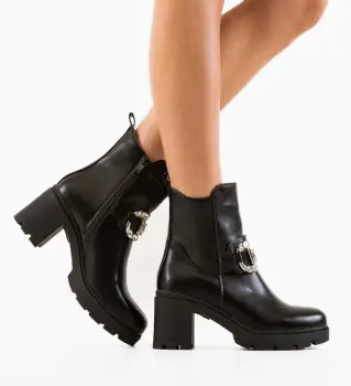 Botine dama Yancy Negre imagine