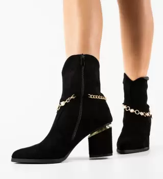 Botine dama Zakari Negre imagine