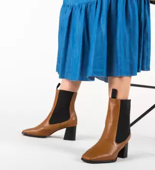 Botine Peach Camel imagine