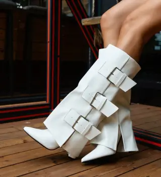 Cizme dama Adolin Albe imagine