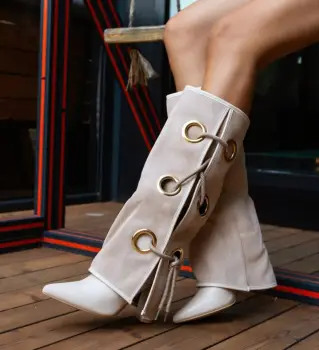 Cizme dama Beard Bej imagine