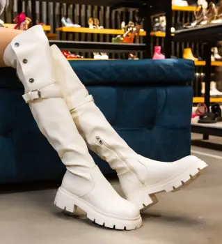 Cizme dama Berdelo Bej imagine