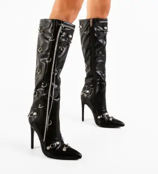 Cizme dama Butcher Negre imagine