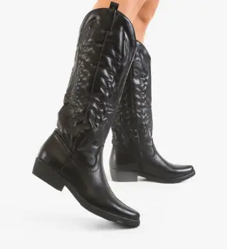 Cizme dama Casp Negre imagine