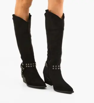 Cizme dama Caspar Negre imagine