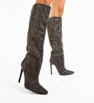 Cizme dama Daimand Negre imagine