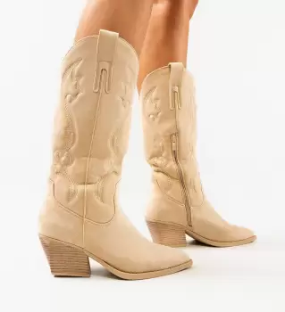 Cizme dama Ethniu Bej imagine