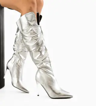 Cizme dama Fanab Argintii imagine