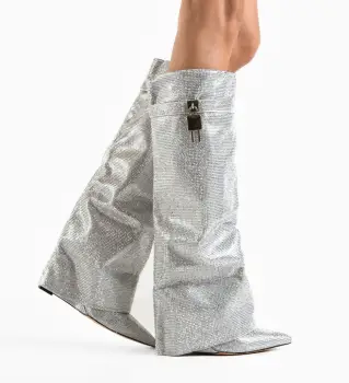 Cizme dama Fasamana Argintii imagine