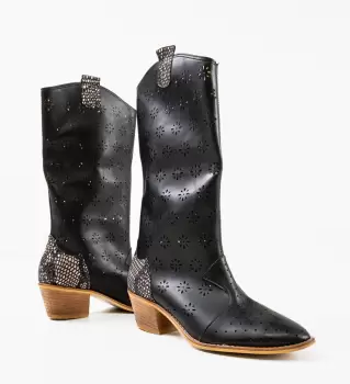 Cizme dama Floraz Negre imagine