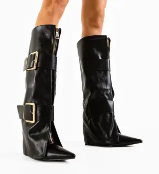 Cizme dama Grafada Negre imagine