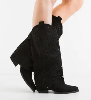 Cizme dama Herte Negre imagine