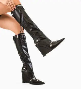 Cizme dama Hui Negre imagine