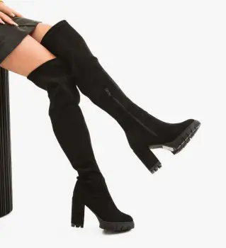 Cizme dama Kare Negre imagine