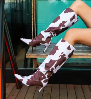 Cizme dama Kastane Print imagine