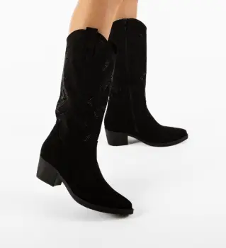 Cizme dama Keegan Negre imagine