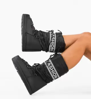 Cizme dama Moskin Negre imagine