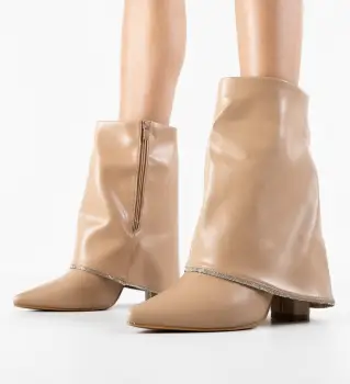 Cizme dama Motru Bej imagine