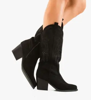 Cizme dama Mumbi Negre imagine