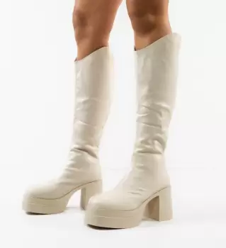 Cizme dama Pokina Bej imagine