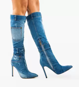 Cizme dama Pytenya Albastre 3 imagine