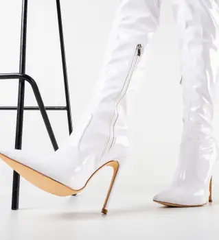 Cizme dama Romio Albe imagine