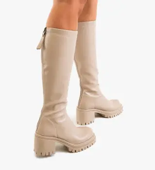 Cizme dama Rose Bej imagine