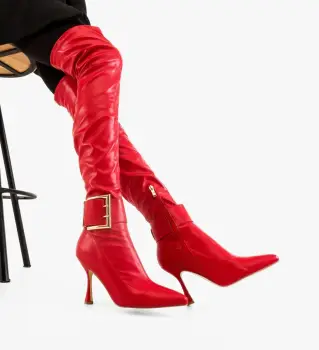 Cizme dama Solenne Rosii imagine