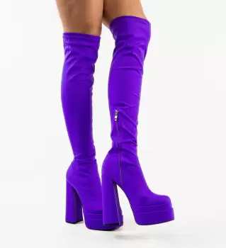 Cizme dama Stuart Mov imagine