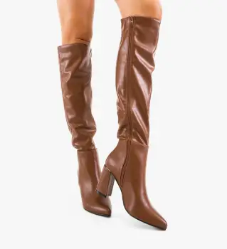 Cizme dama Tynber Camel imagine