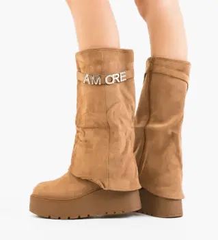 Cizme dama Wynne Camel imagine