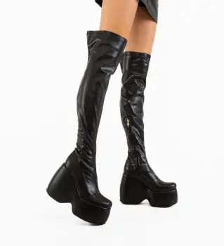 Cizme dama Youldam Negre imagine