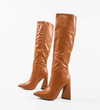 Cizme dama Zuker Camel imagine