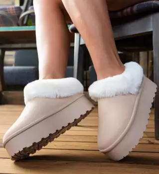 Cizme tip Ug Aary Bej 2 imagine